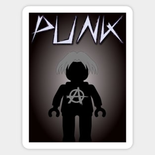 Punk Guitarist Minifig, Customize My Minifig Sticker